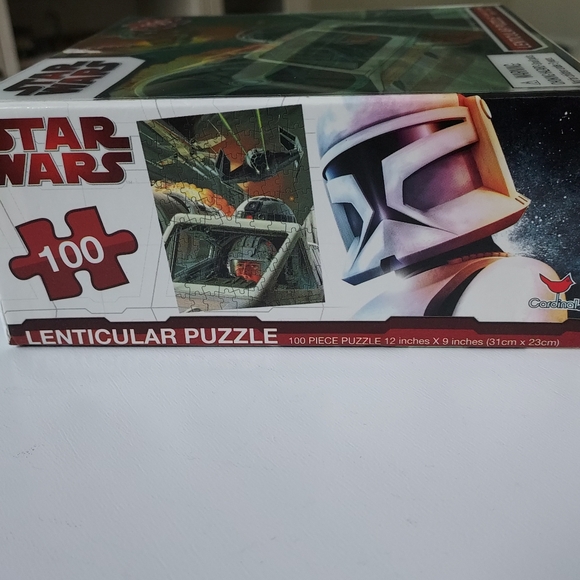 Star Wars XWing Fighter Luke Skywalker 100 Piece Lenticular Puzzle 2010 Sealed - Picture 2 of 5